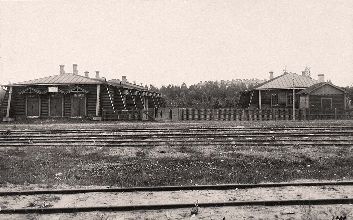 Alytus. Olita station, view of the houses where the canteen and food station of the station were located