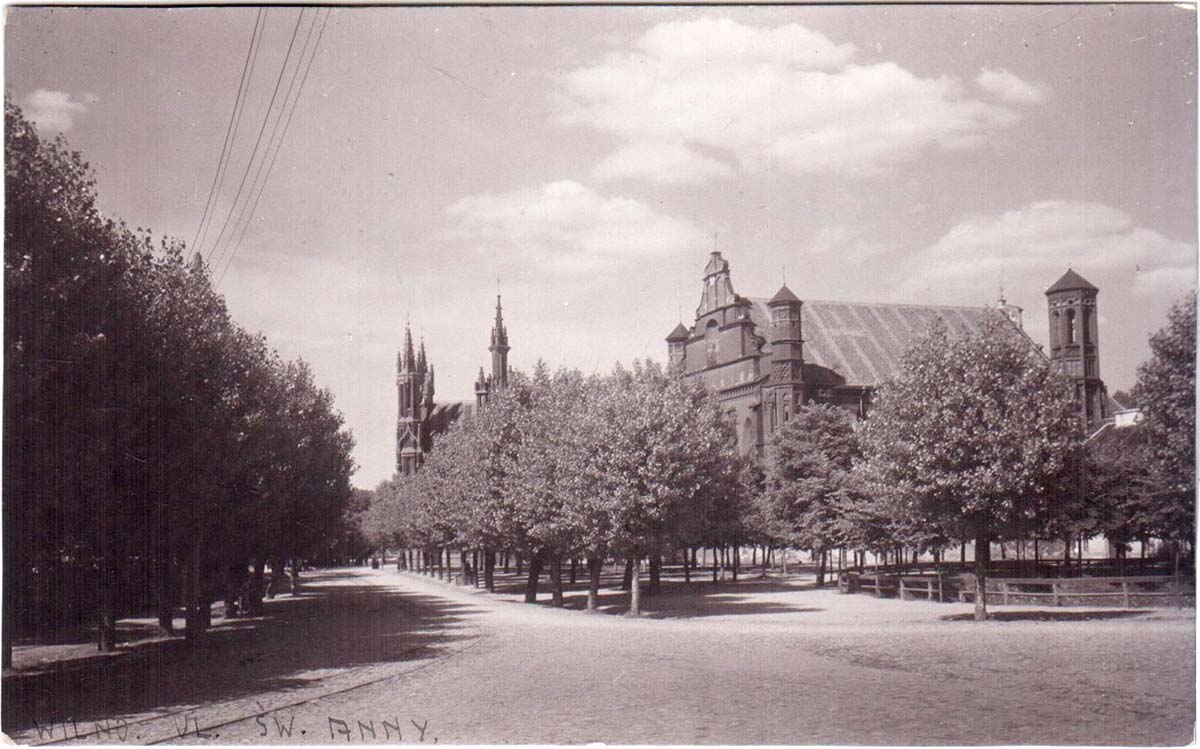 Vilnius. Church St Anna, 1925
