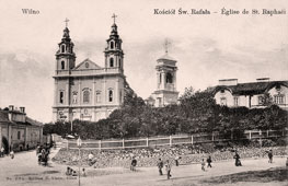 Vilnius. Church of St Archangel Raphael and  Śnipiszki (Šnipiškės) Jesus chapel, 1905