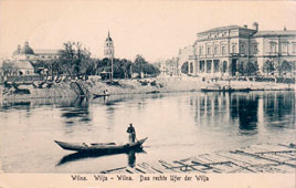 Vilnius. Right bank of the Viliya (Neris), 1916