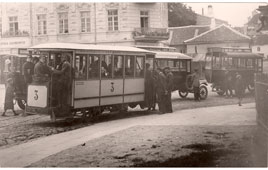 Vilnius. Tram stop at Cathedral Square, circa 1925